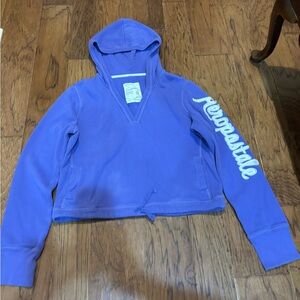 Aéropostale Cropped Hoodie Purple Size XL  Y2K/2011